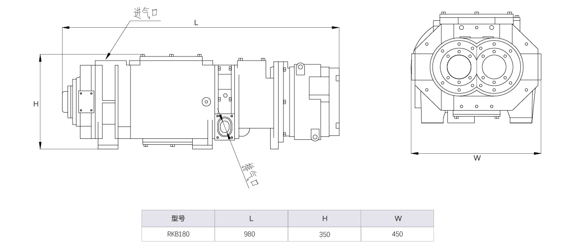 RKB0180干式螺杆真空泵